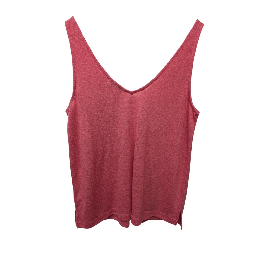 PJ Salvage Pink V-Neck Knit Tank Top Sleeveless Loungewear Pajamas Comfy Large